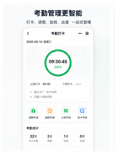 考勤管理智能化系统海报